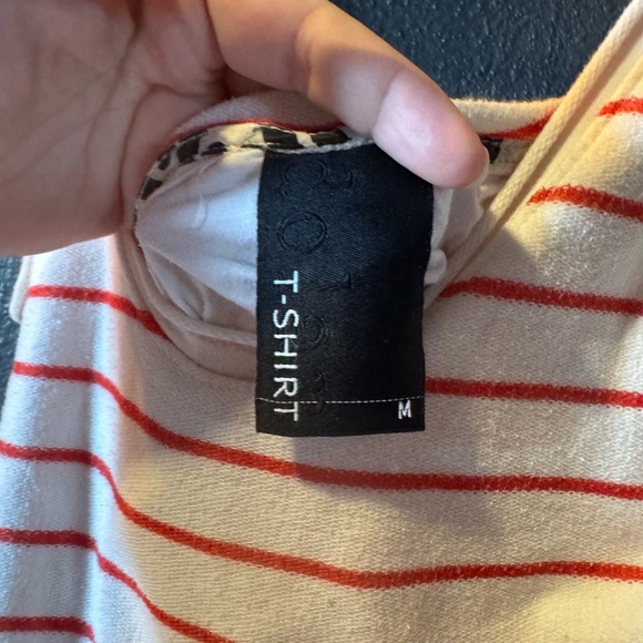 Anthropologie Dolan Tshirt Striped Sleeveless Maxi Dress - Orange and White - Picture 2 of 4